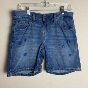 Levi's Flowers Embroidered Jean Shorts